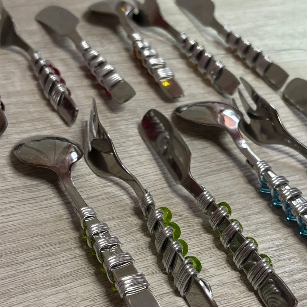 Colorful Spiral Handle Cutlery Set